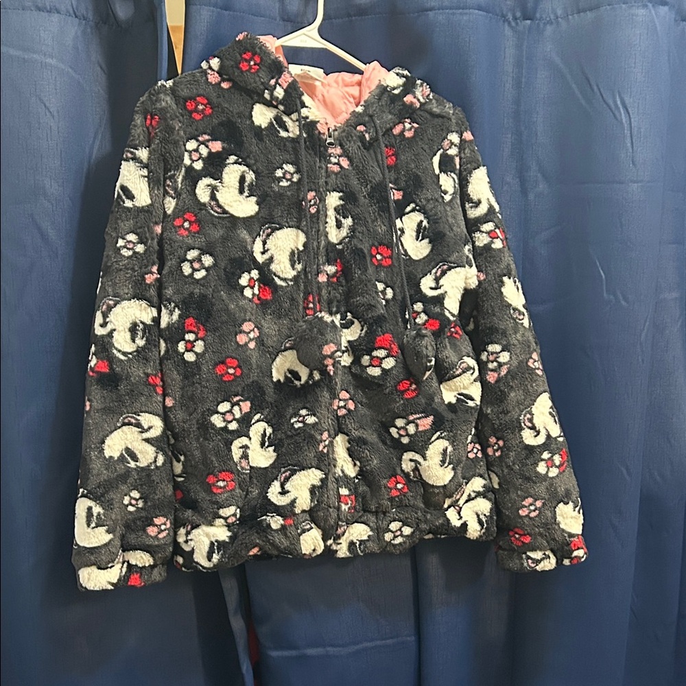 Disney Gray And Pink Patterned Jacket - image 1